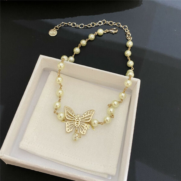 dior early spring butterfly series necklace