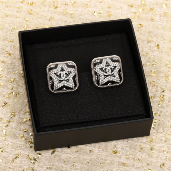 Chanel five-pointed star double C earrings