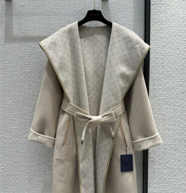 louis vuitton LV classic wrap style hooded coat