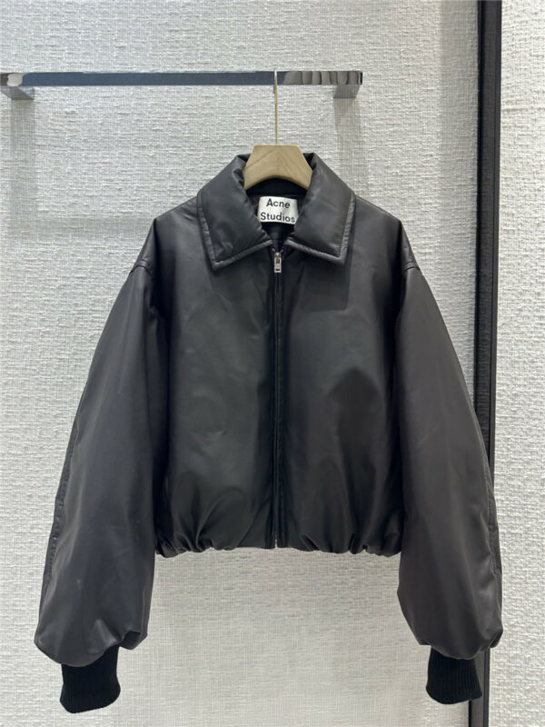 acne studios lambskin leather down jacket