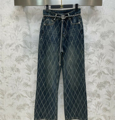 chanel waist chain diamond jeans