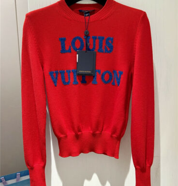 louis vuitton LV red sweater