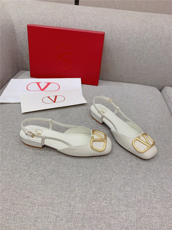 valentino new square toe low heel shoes