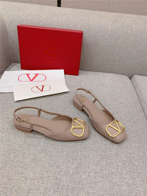 valentino new square toe low heel shoes