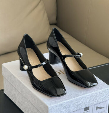 dior small square toe Mary Jane shoes