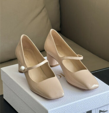 dior small square toe Mary Jane shoes