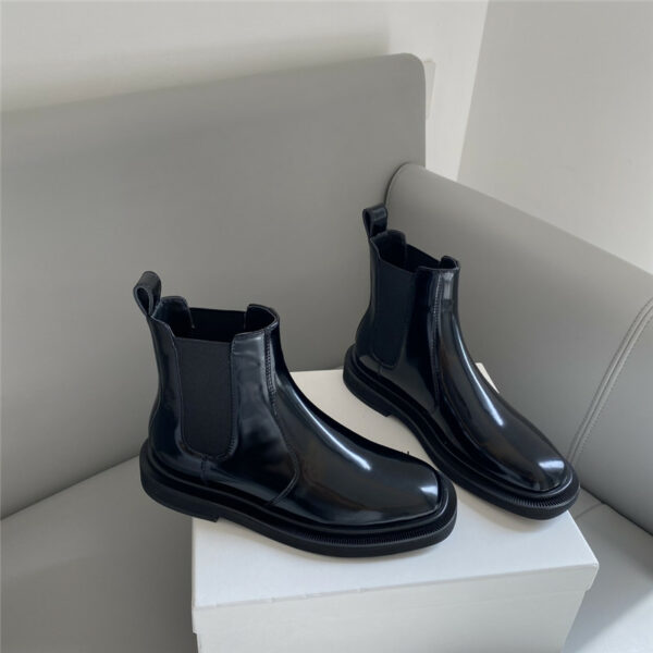 the row new patent leather Chelsea boots