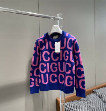 gucci new contrast letter sweater
