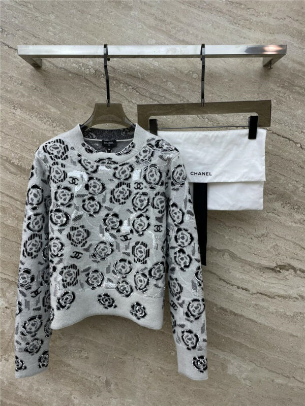 chanel new sequined cashmere sweater