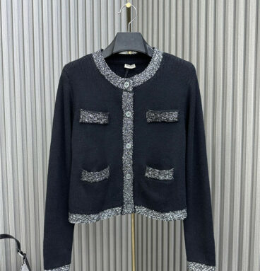 miumiu heavy sequined knitted cardigan