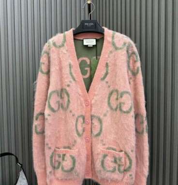 gucci mohair knitted cardigan