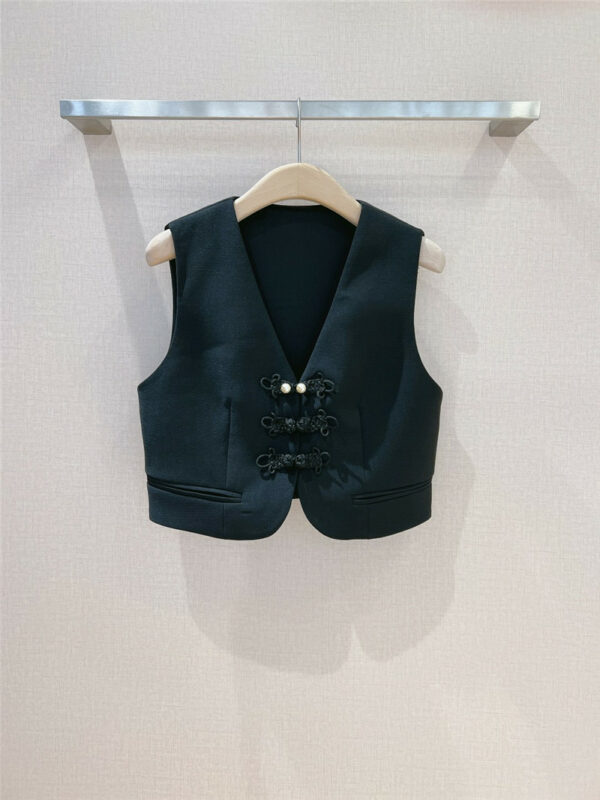 dior new Chinese style V-neck vest