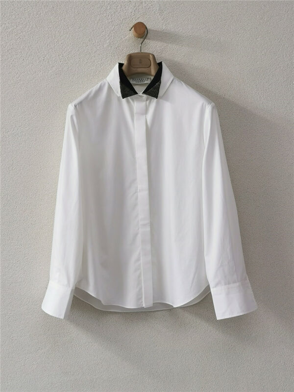 BC swallow collar stretch cotton poplin shirt
