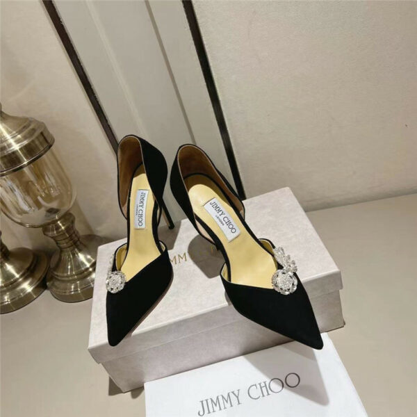 Jimmy Choo's new leaf drill goddess series single shoes