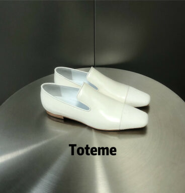 TOTEME square toe flat loafers