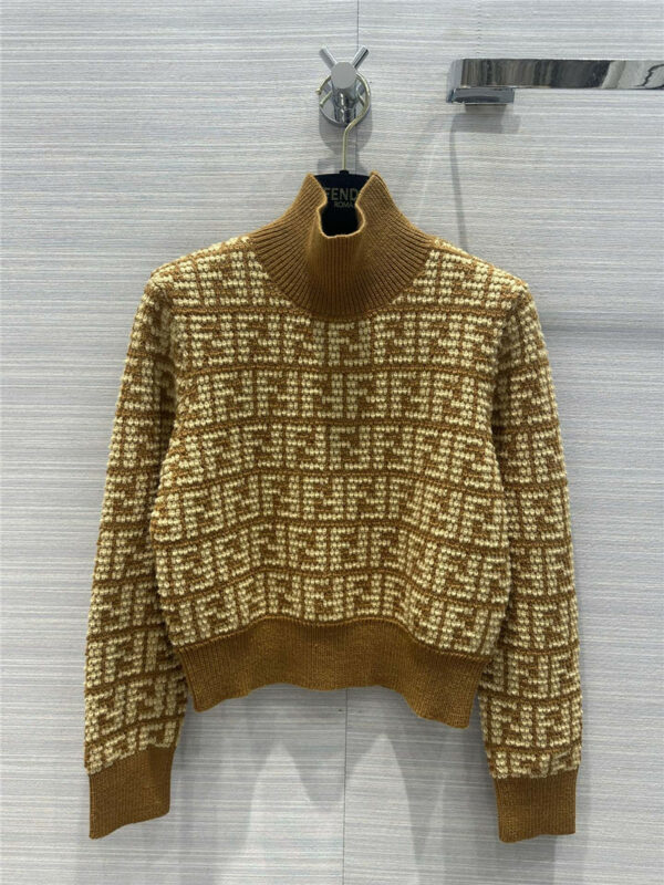 fendi presbyopic FF half turtleneck knitted sweater