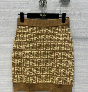 fendi presbyopic FF slim knitted skirt