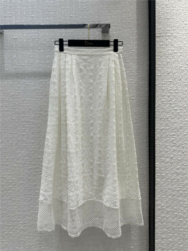 dior water soluble flower lace long skirt