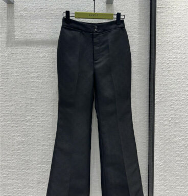 gucci black dark pattern jacquard GG trousers