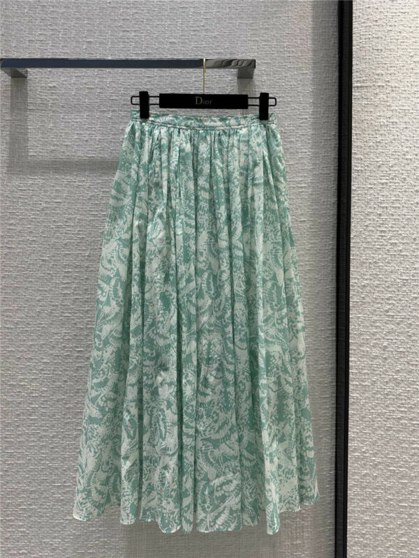 dior jouis butterfly element pattern long skirt