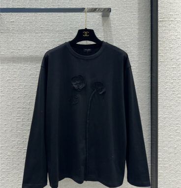 chanel double c round neck long sleeve t-shirt