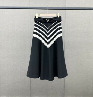 valentino striped skirt