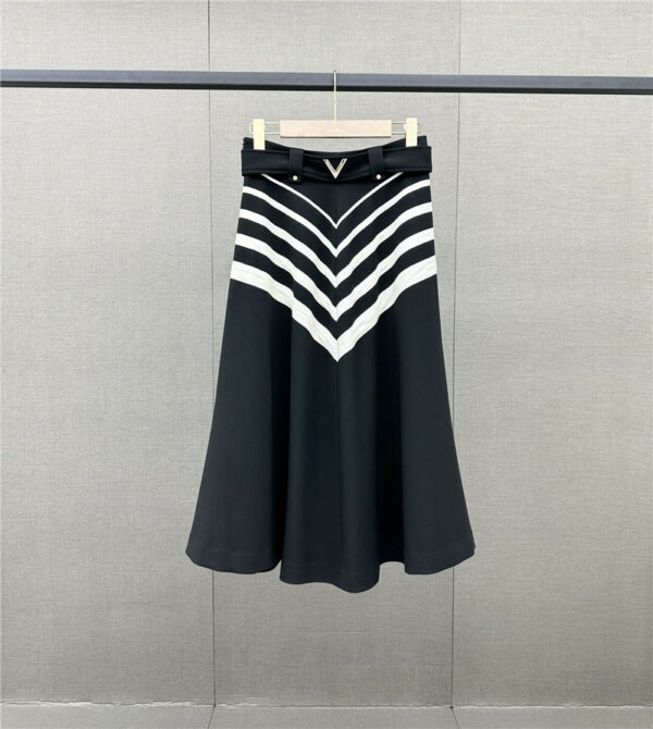 valentino striped skirt