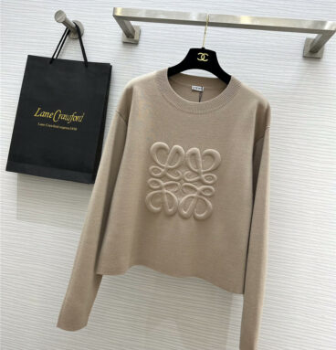 loewe embossed wool pullover sweater