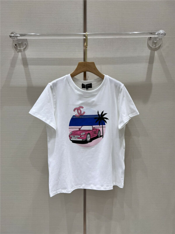chanel new round neck printed T-shirt