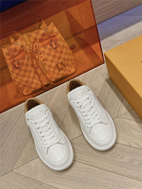 louis vuitton LV new height increasing white shoes