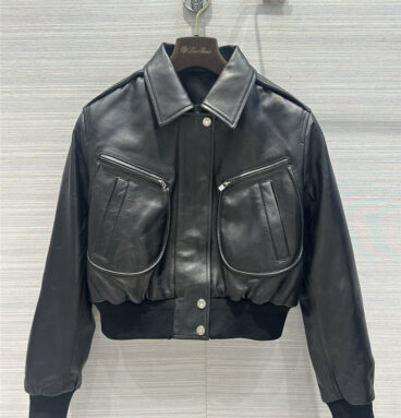 loro piana air force quilted leather jacket