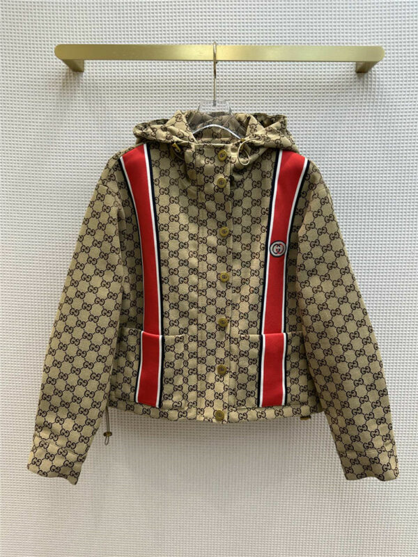 gucci hooded floral cotton jacket