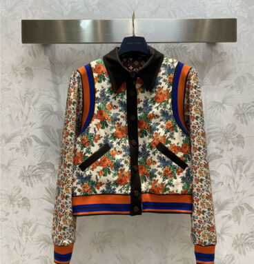 louis vuitton LV double-sided printed bomber jacket