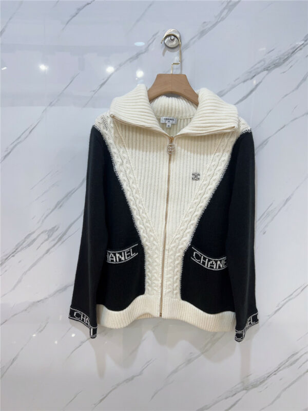 chanel wool knitted jacket