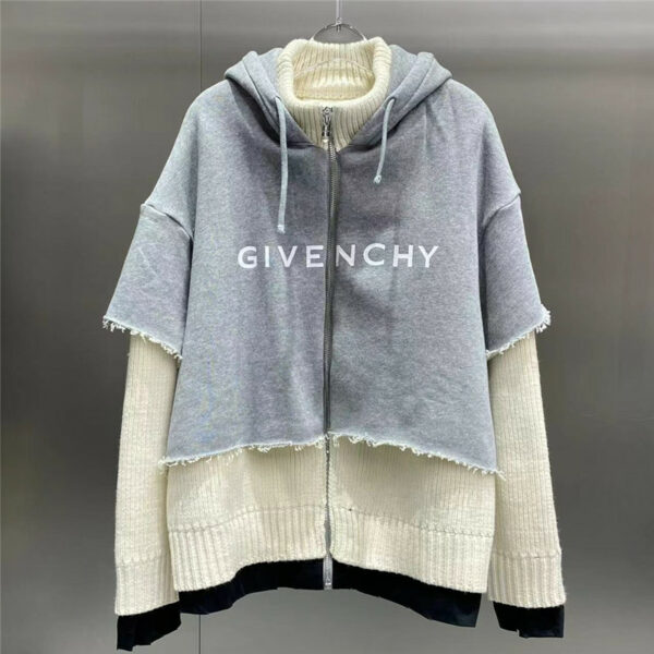 Givenchy knitted patchwork sweater jacket