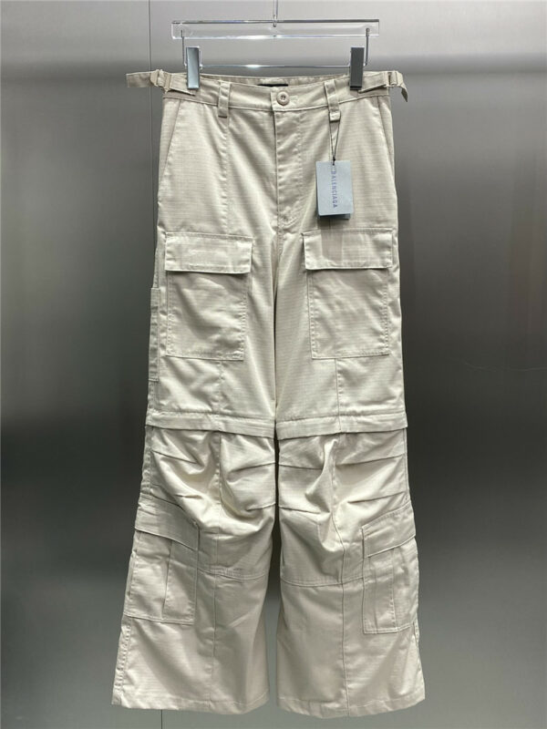 Balenciaga cotton cargo bootcut trousers