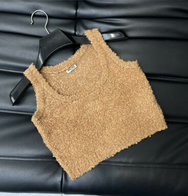 miumiu embroidered knitted vest