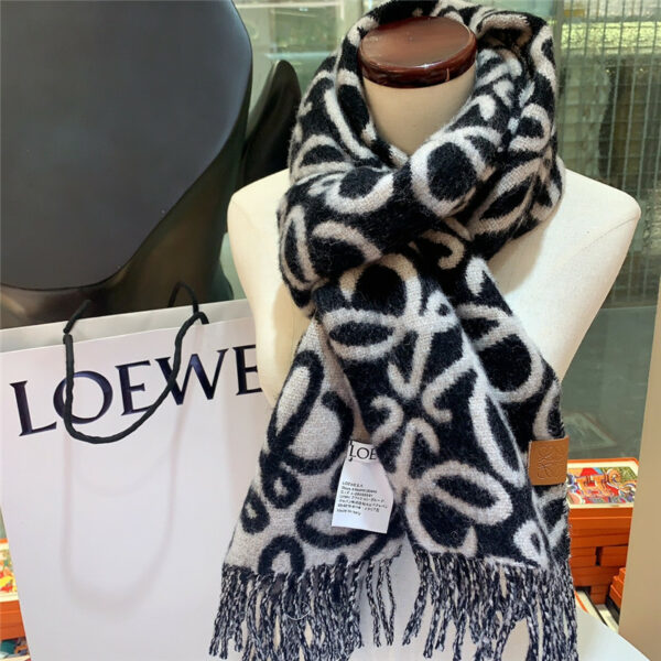 loewe new wool mohair scarf
