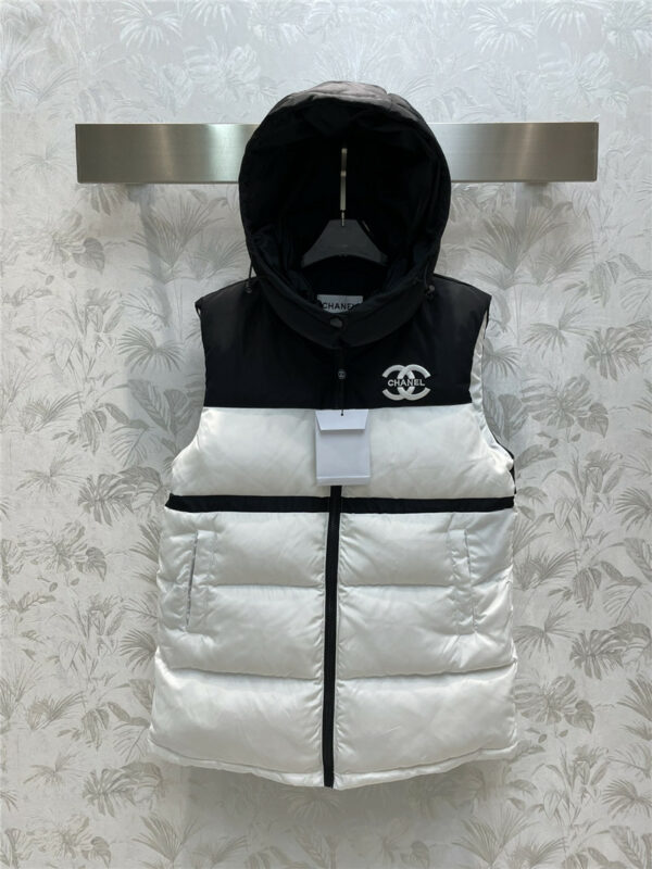 chanel hooded removable down vest