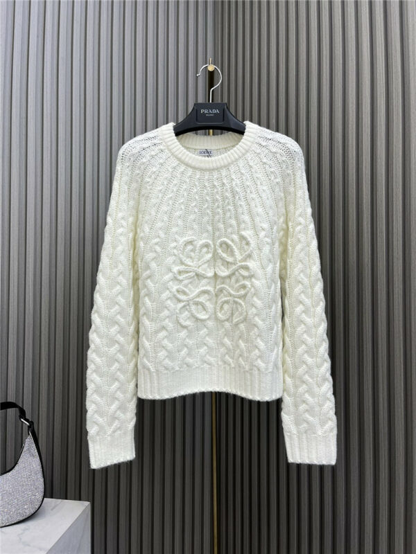 loewe crew neck knitted top