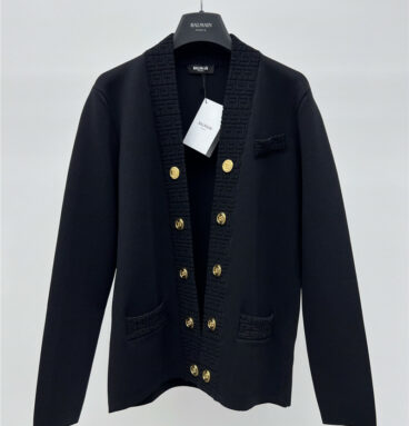 Balmain double-breasted cardigan with gold buttons