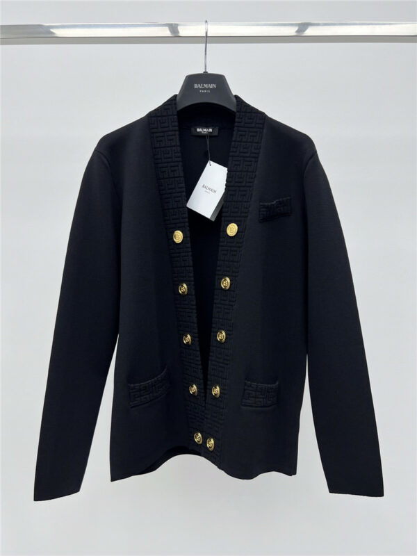 Balmain double-breasted cardigan with gold buttons