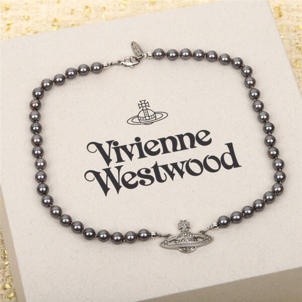 Vivienne Westwood Saturn Pearl Necklace