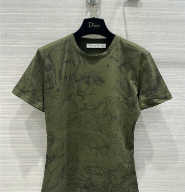 dior premium military green T-shirt