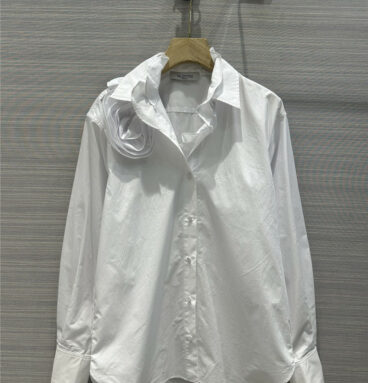 valentino early spring new white rose shirt