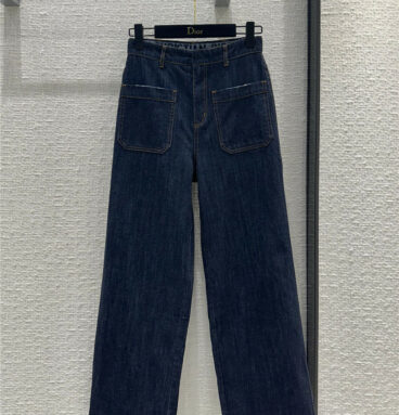 dior new double pocket straight jeans