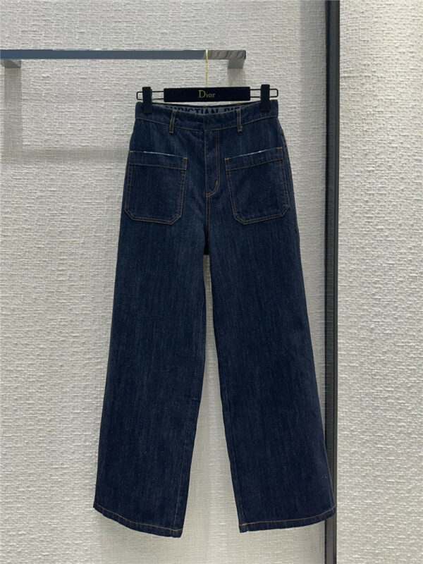 dior new double pocket straight jeans