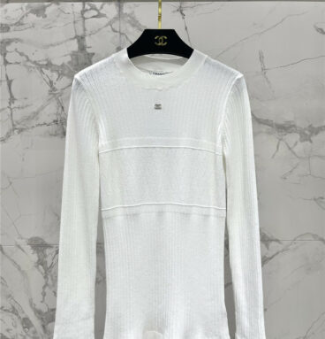 chanel new round neck logo logo sweater on the chest
