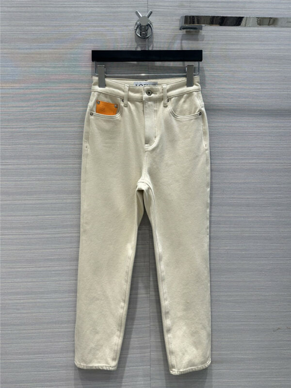 Loewe three -color stick straight jeans