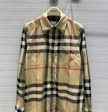Burberry retro checkered cotton house silk shirt